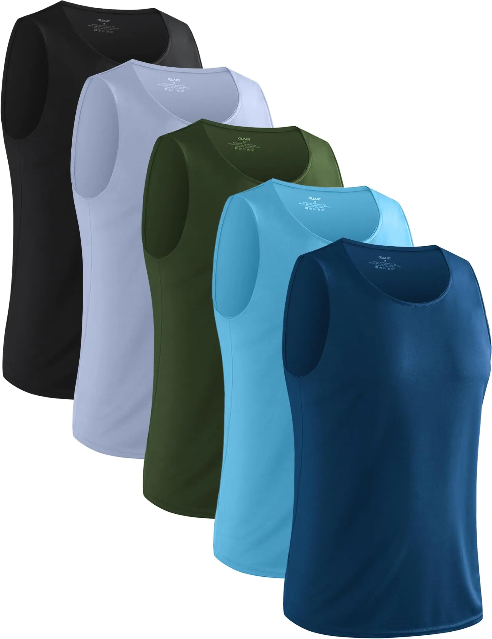 HovSiyla 5 Pack Mens Running Sport Tank Tops Dry Fit