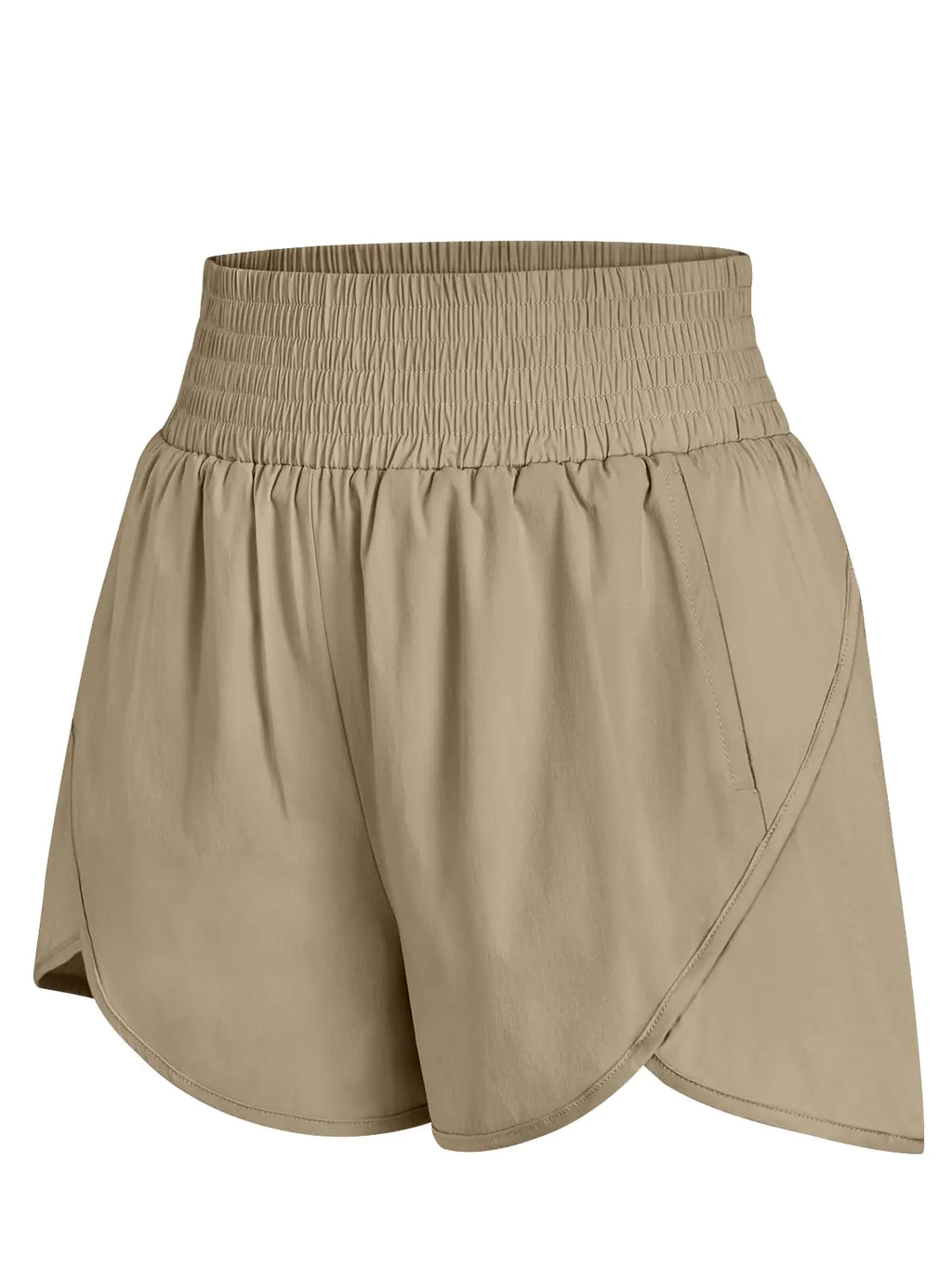 Womens Athletic Shorts High Waisted Running Shorts Pockets